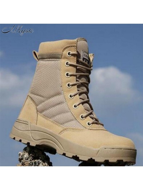 MEN DESERT TACTICAL MILITARY BOOTS MENS WORK SAFTY...
