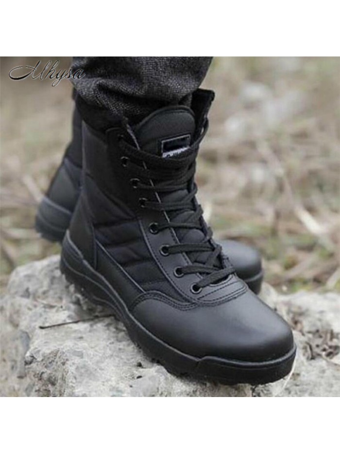 MEN DESERT TACTICAL MILITARY BOOTS MENS WORK SAFTY SHOES BOOT  ANKLE LACE-UP COMBAT BOOTS