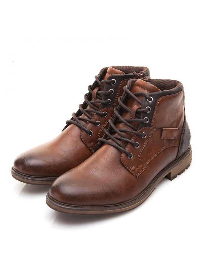 Autumn Winter Men Boots Big SizeVintage Style Men Shoes Casual Fashion High-Cut Lace-up Warm Shoes