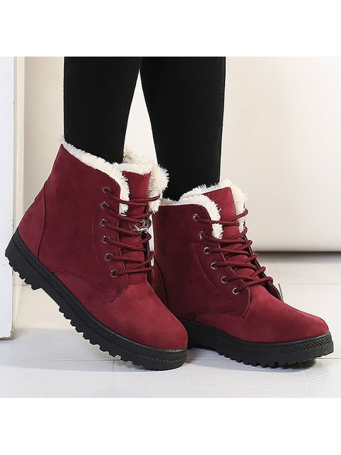 warm snow boots heels winter boots new arrival women ankle boots women shoes warm fur plush Insole shoes woman