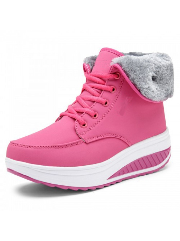 Winter female shoes plus velvet swing shoes woman platform snow boots women thermal cotton-padded flat ankle boots women