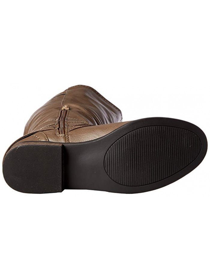  WOMEN'S ZIPPER AND BUCKLE KNEE-HIGH RIDING BOOT