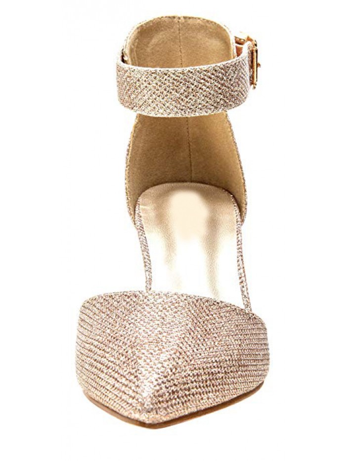 Women Pumps Low Heel Shoes Ankle Strap Heels Shoes Women